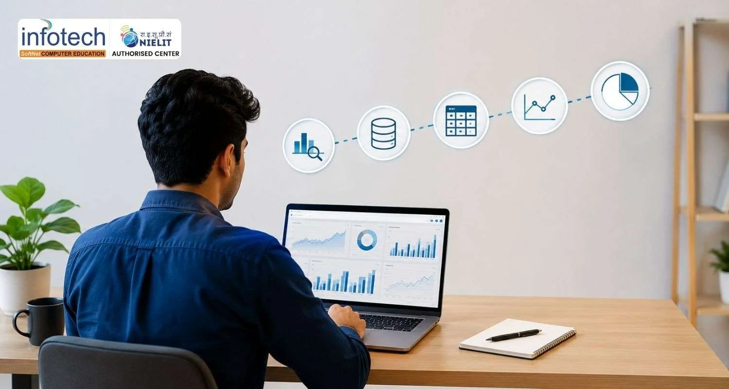 How to Become a Data Analyst in 2026 with a 6-Month Roadmap covering Excel, SQL, Python, Power BI, portfolio projects, and job preparation